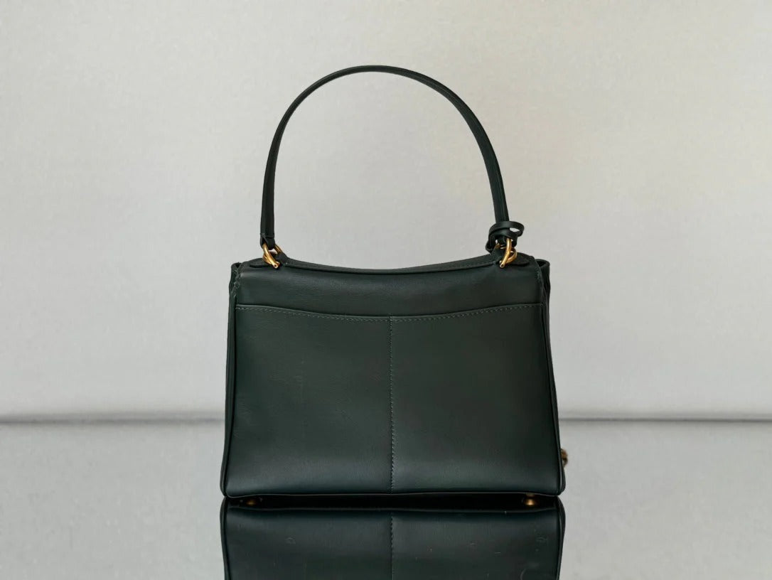 Balenciaga Small Bag 29 Dark Green Calfskin Gold Hardware