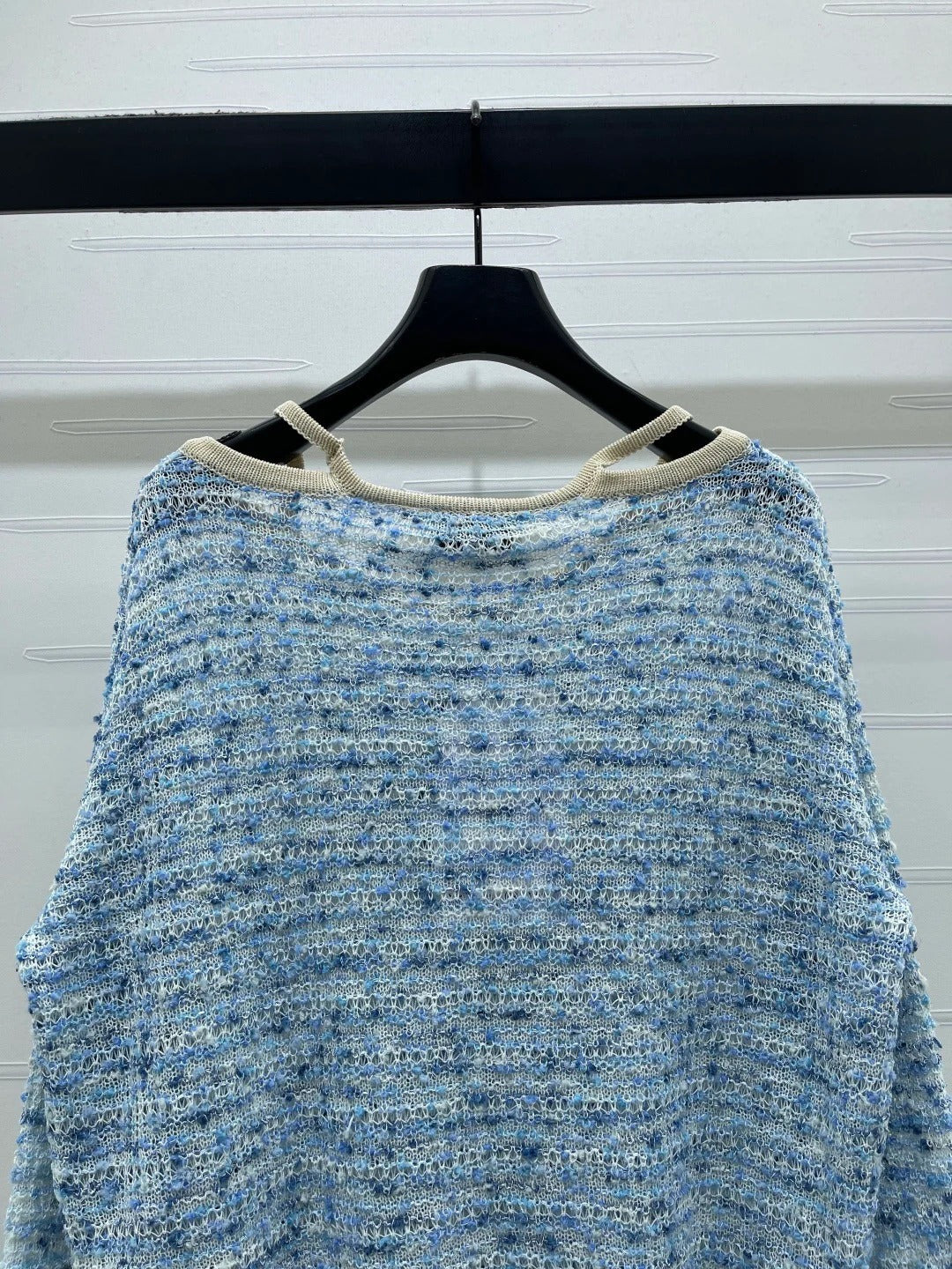 Chanel 2026 Off-the-shoulder Knit Long-sleeved Top Wool Cashmere