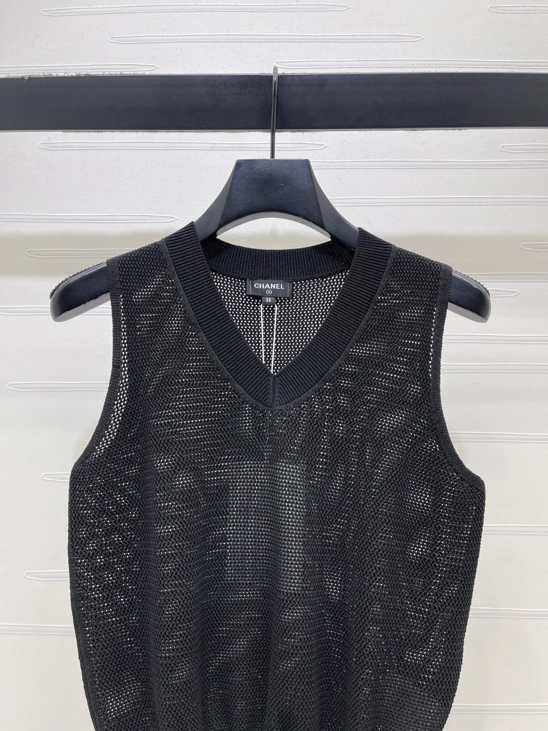 Chanel 2026 Vest Black and White Silk Polyester 136355