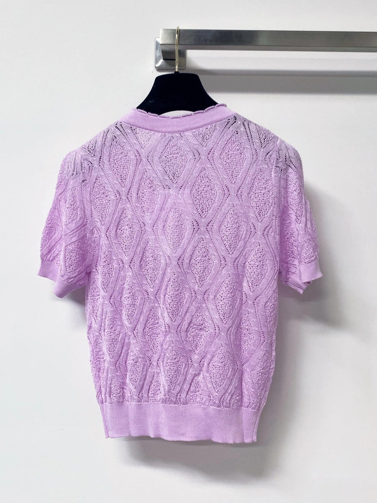 Chanel 2026 Pointelle Knit Cardigan Tencel 459058