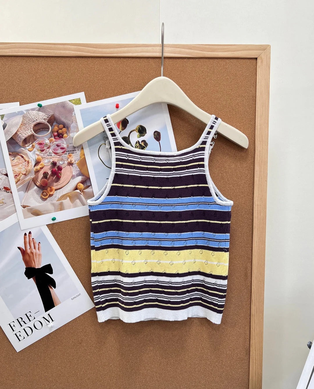 Chanel 2026 Striped Knit Tank Top Wool 481932