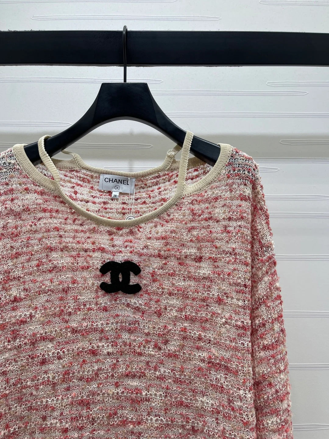 Chanel 2026 Off-the-shoulder Knit Long-sleeved Top Wool Cashmere