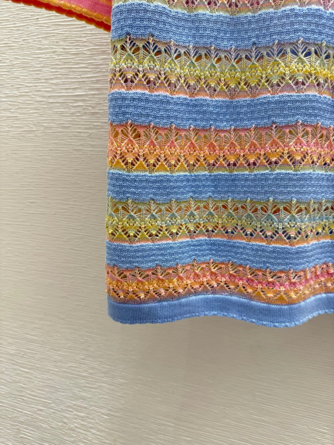 Chanel 2026 Striped Short-sleeved Shirt Multicolor Wool 516774