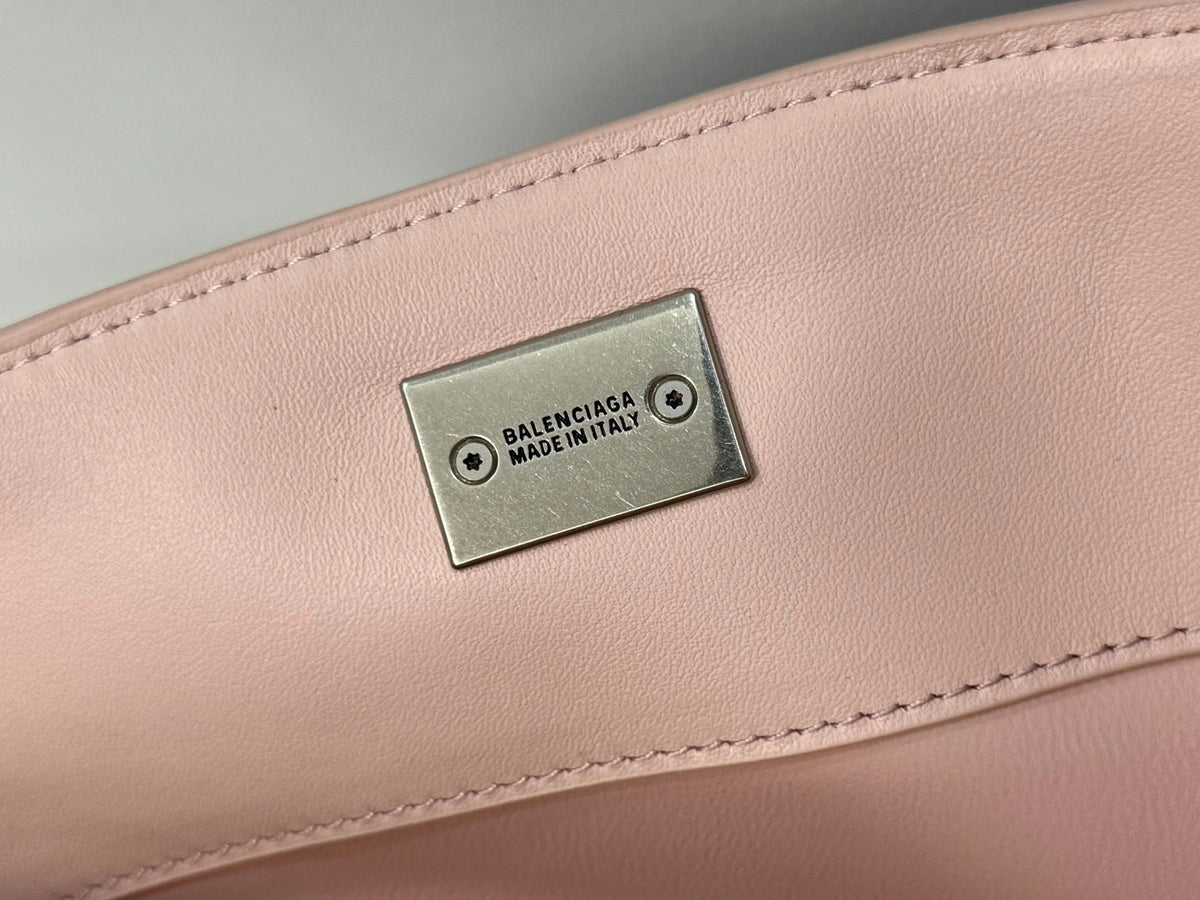Balenciaga Medium Bag 35 Light Pink Calfskin Sliver Hardware