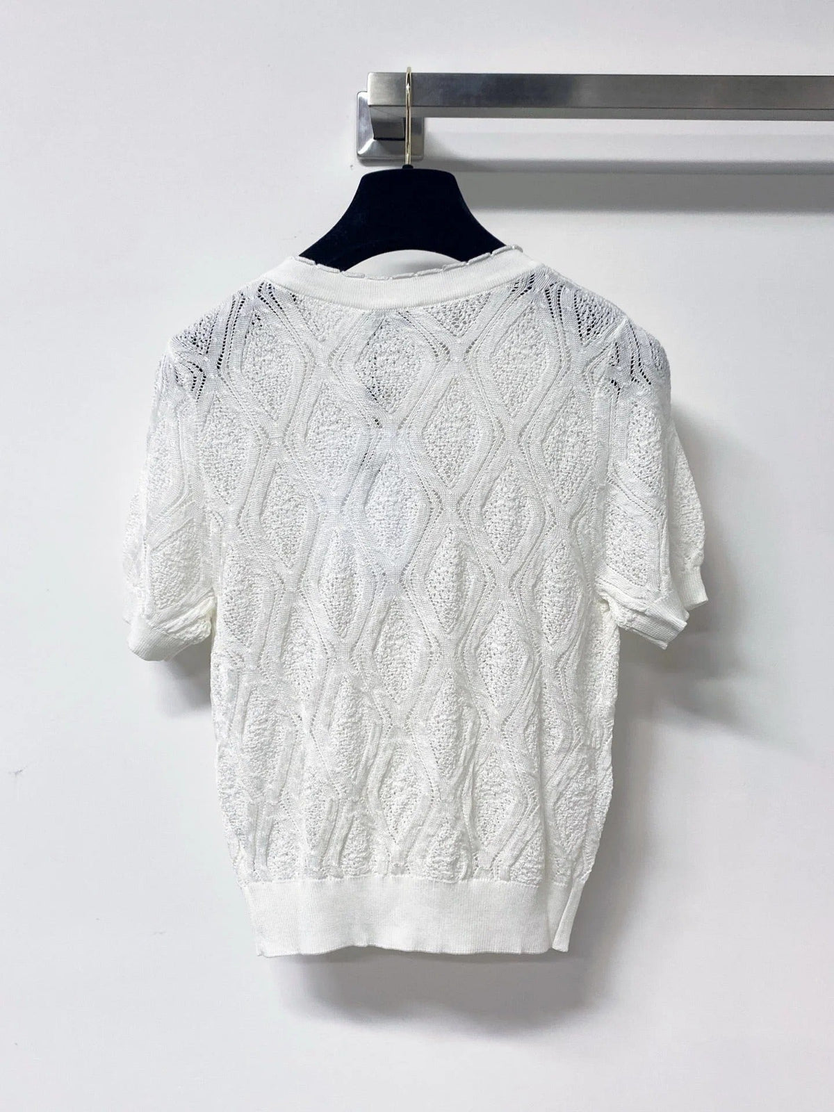 Chanel 2026 Pointelle Knit Cardigan Tencel 459058
