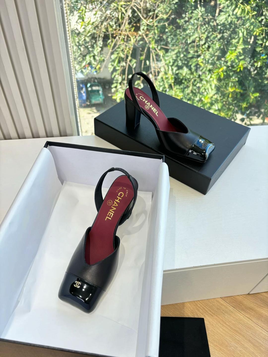 CC SS26 Slingback  9cm Patent Leather