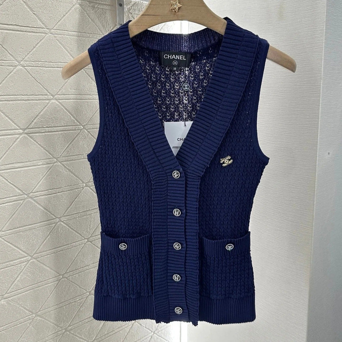 CHANEL 25S ACCORDION-KNIT BLAZER 265525