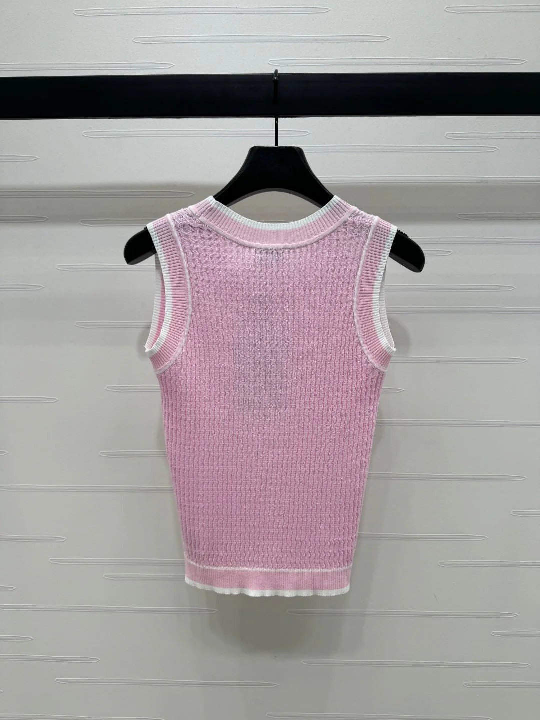 CHANEL 25S ROUND NECK KNIT TANK TOP 264253