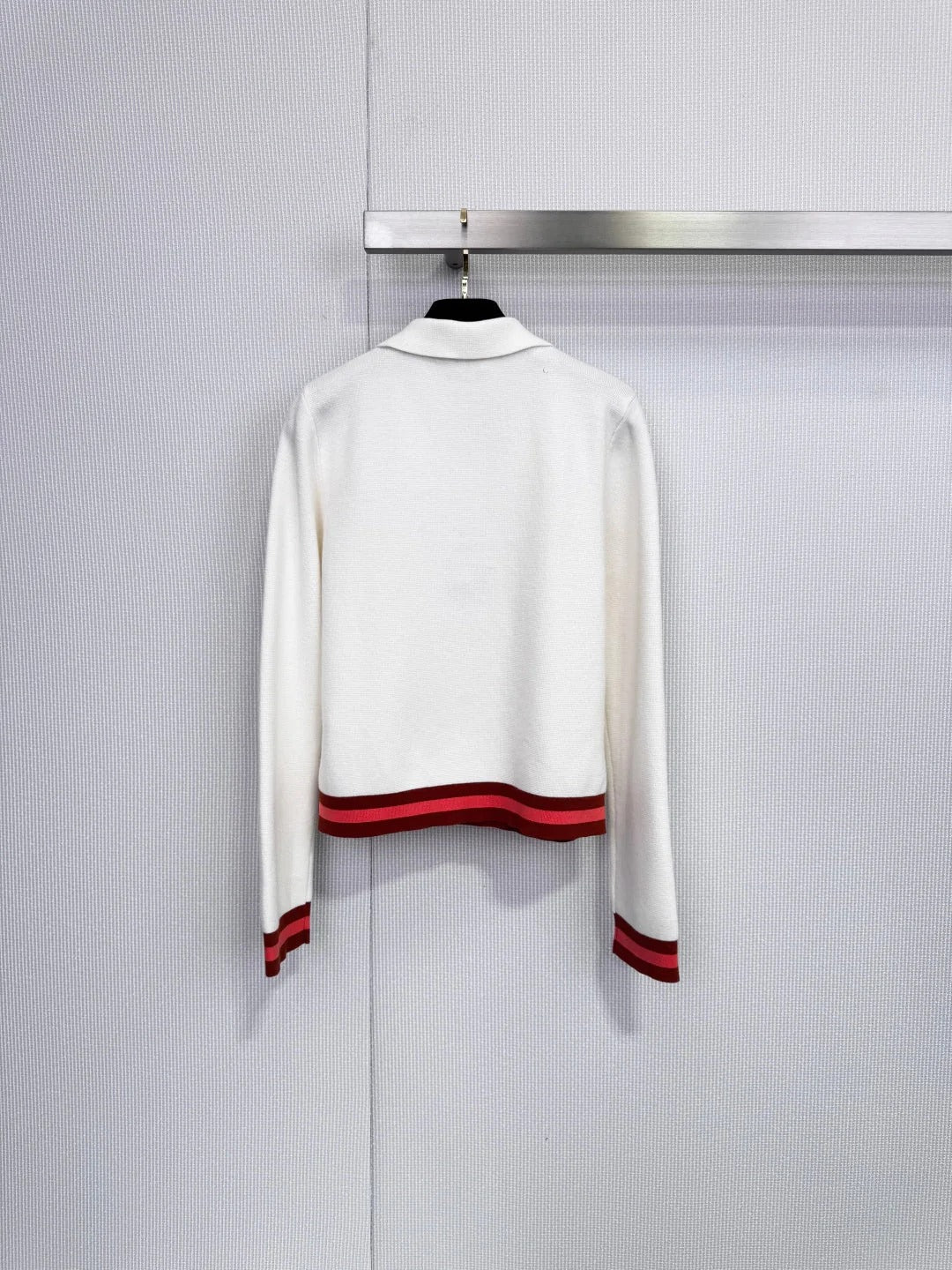 CHANEL 25S LONG-SLEEVE KNIT POLO SHIRT 590