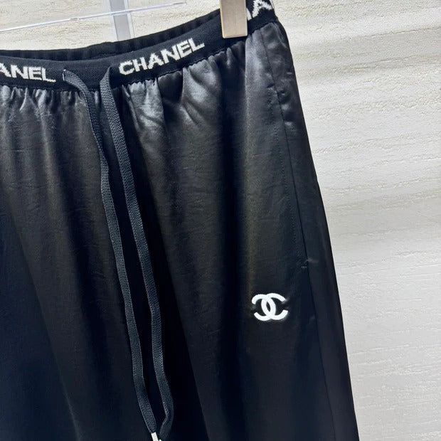 Chanel 2026 Waist Drawstring Acetate Casual Wide-Leg Pant Polyester 356793