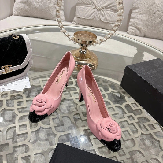CC 26s High Heels Pump 85 Pink Black Patent Leather 627002