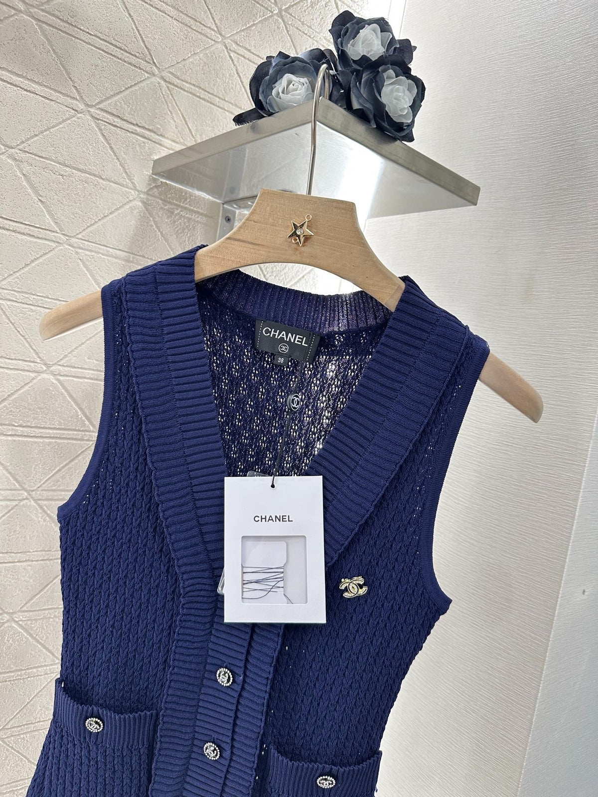 CHANEL 25S ACCORDION-KNIT BLAZER 265525
