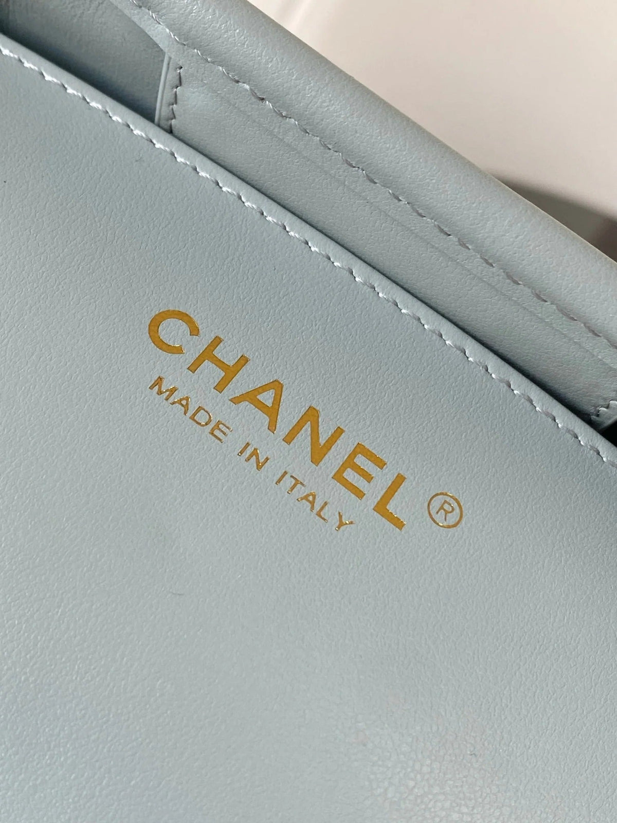 Chanel 2026 Deauville Tote Bag 46cm Light Blue mix White Canvas Leather 331129