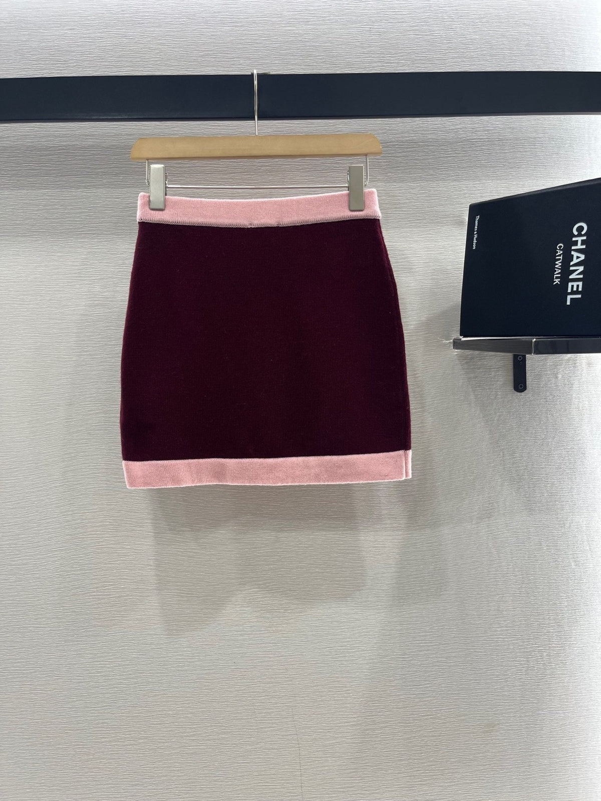 CHANEL FLAT-NECK KNIT CAMISOLE AND STRAIGHT KNIT SKIRT SET