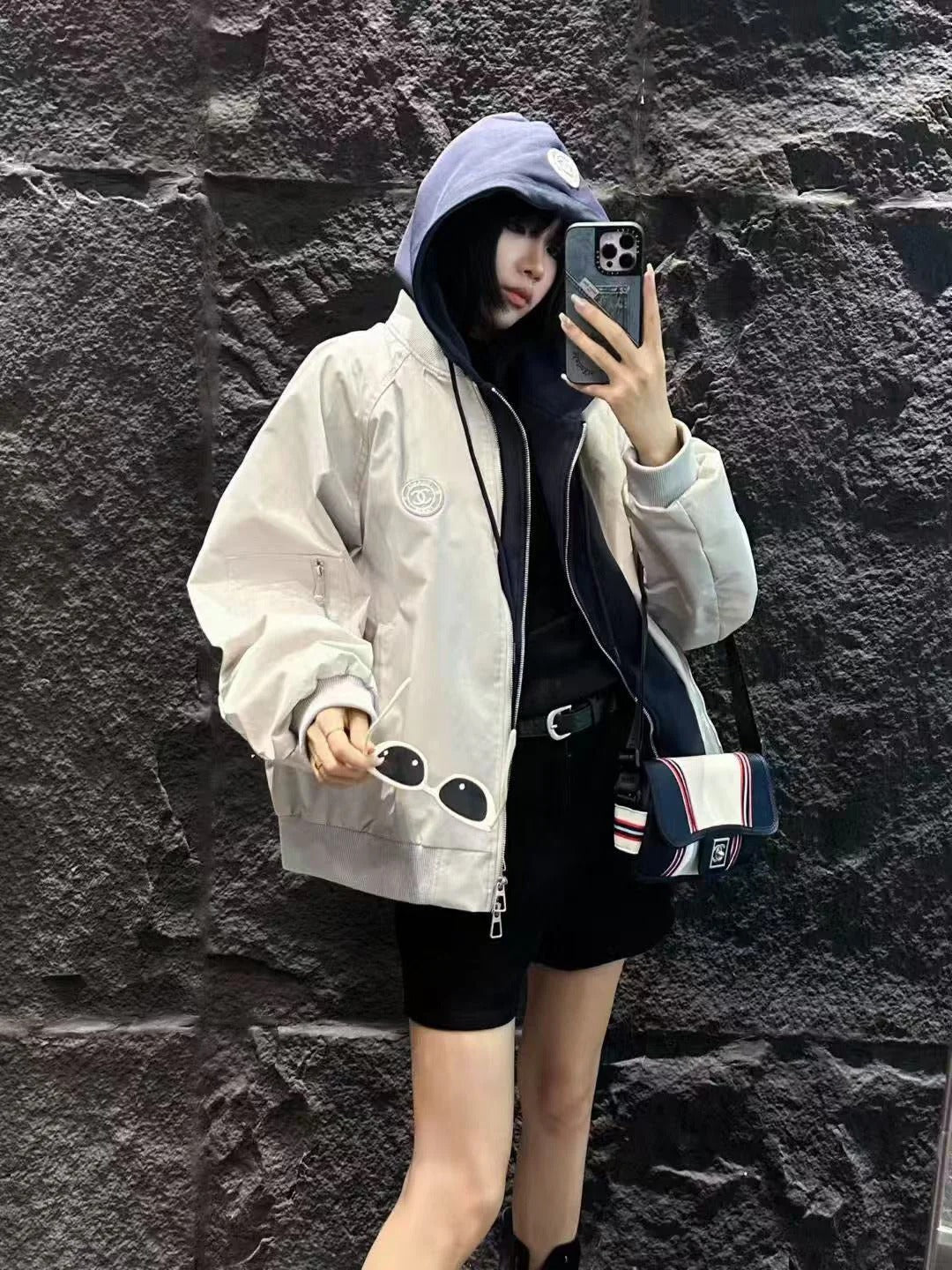 CHANEL 25S HOODED ZIP JACKET 382
