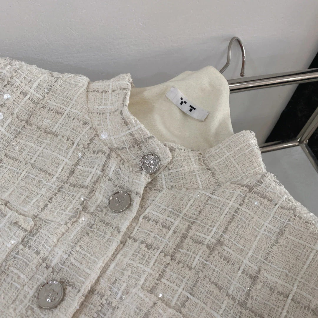 CHANEL BLAZER WOOL FELT TWEED BLAZER 265957