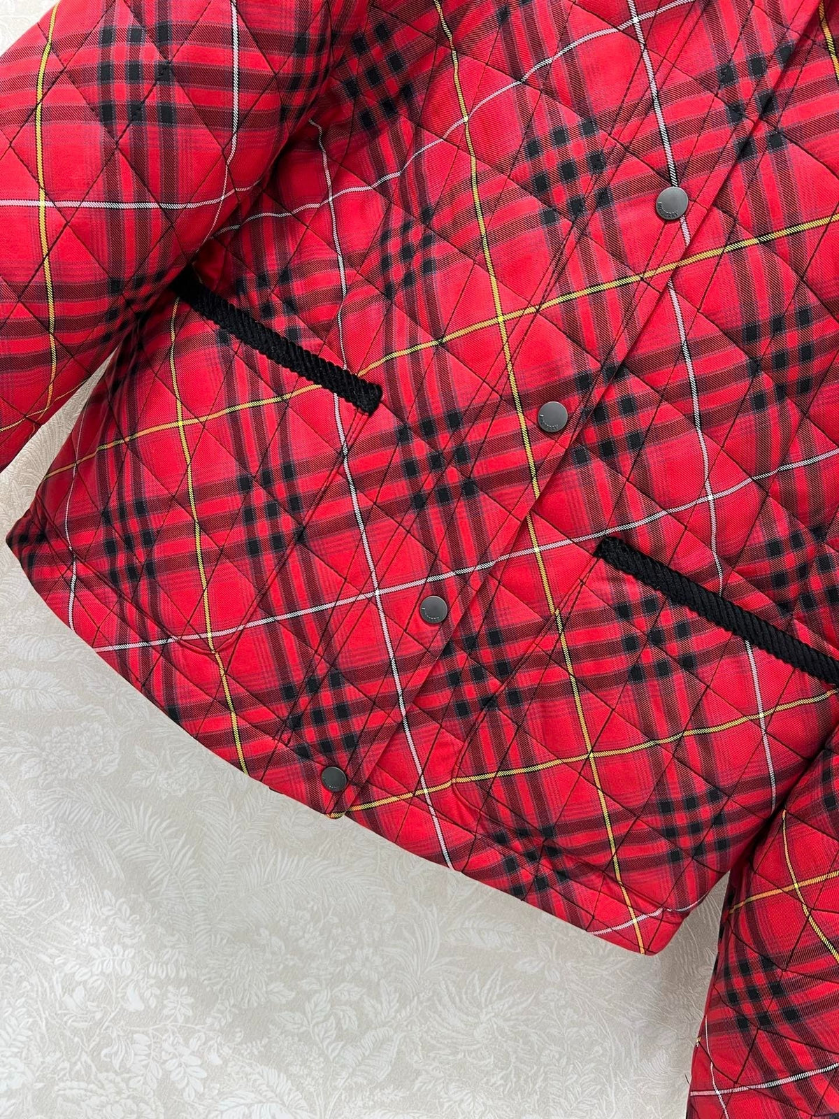 BURBERRY 25S COTTON PLAID JACKET 130