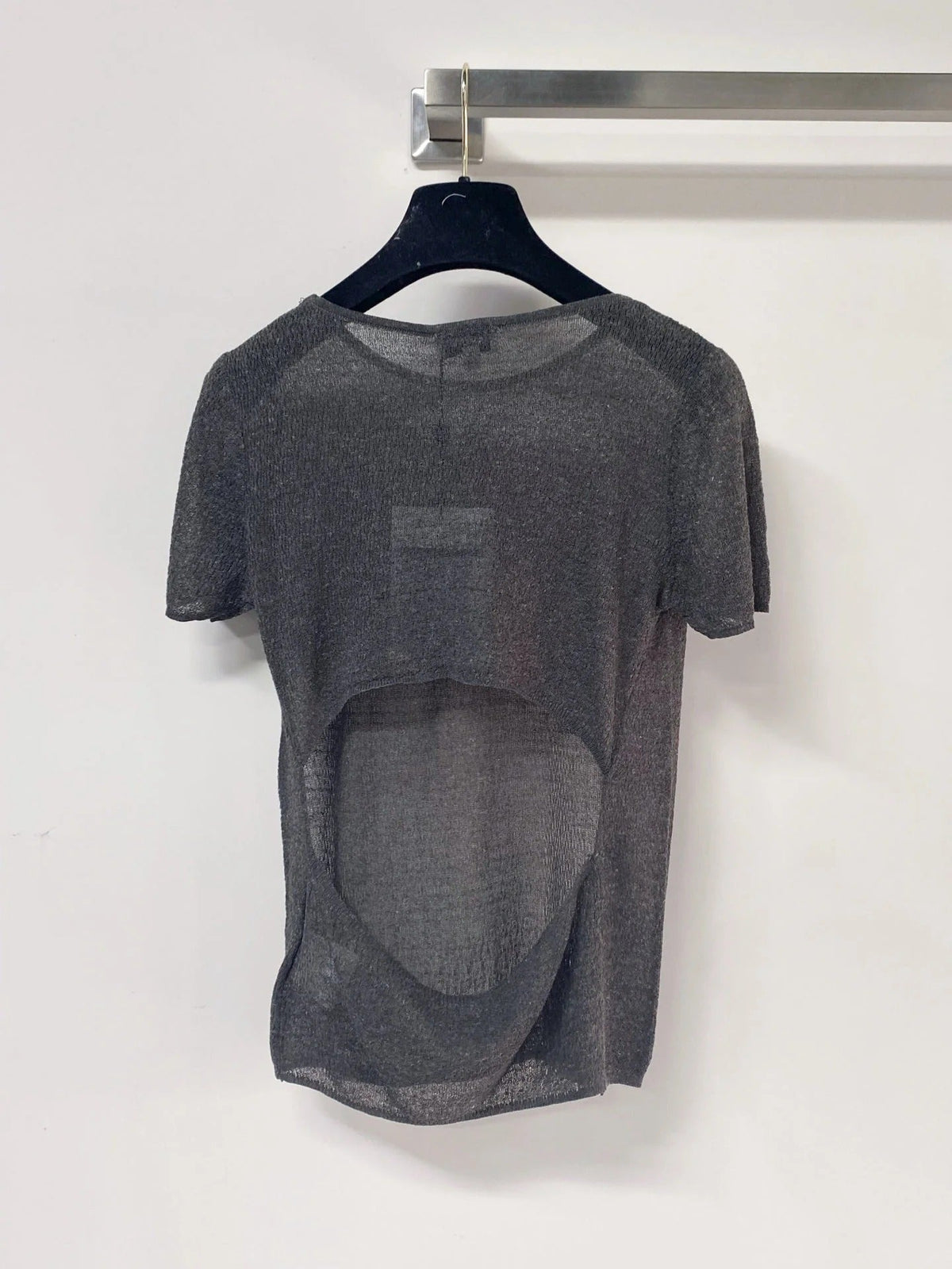 Chanel 2026 Open Knit T-Shirt Laine Wool Metallic Detailing 471873