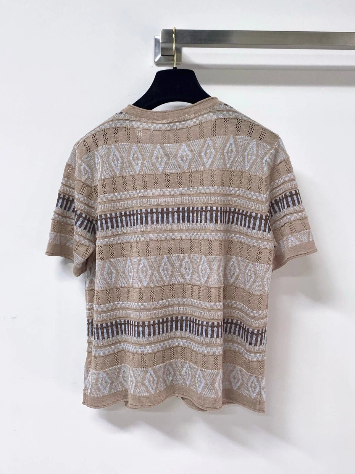 Chanel 2026 Short Sleeve Button Down Cardigan Flax Lelin 435143