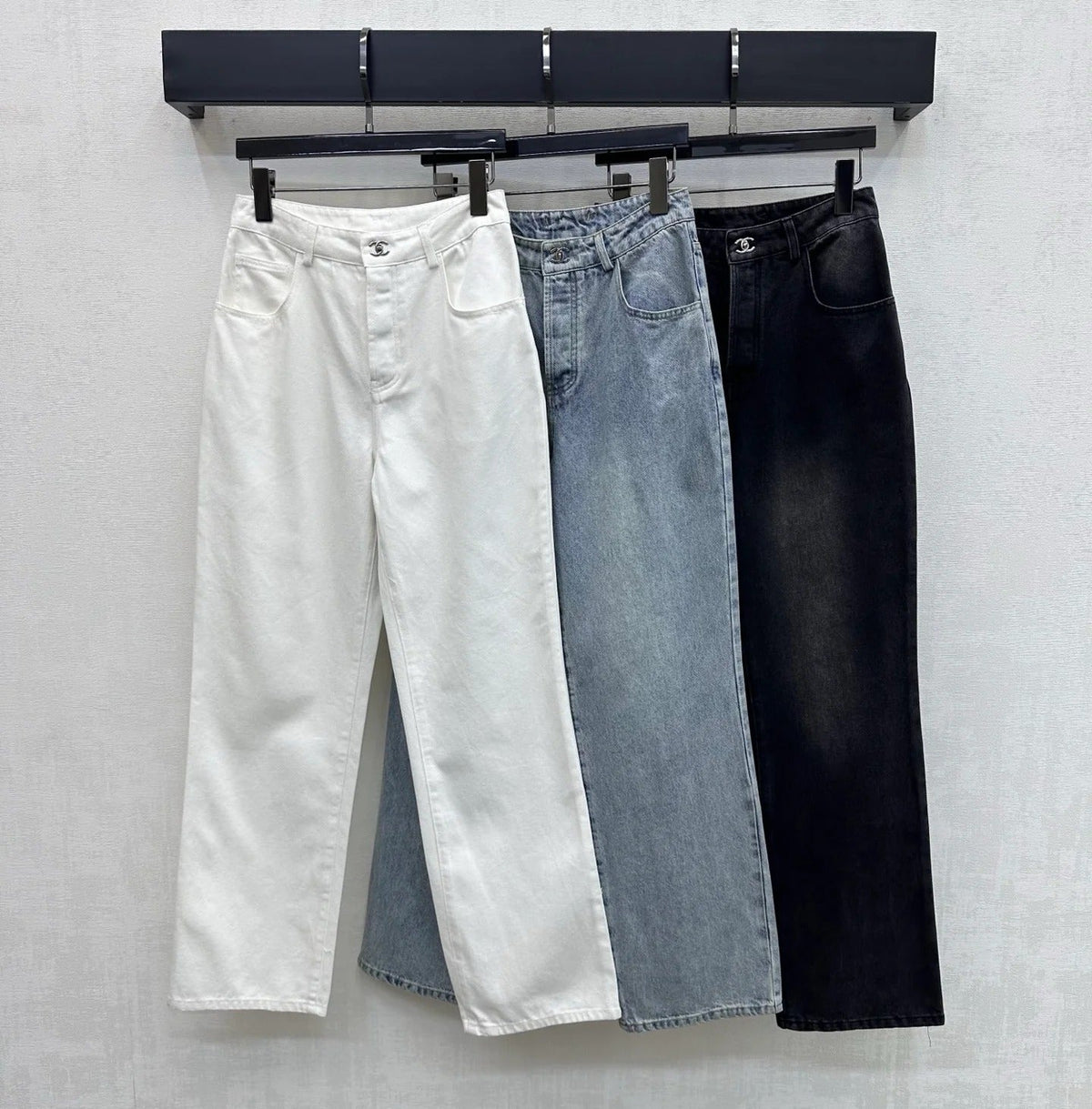 Chanel 2026 Jeans With Silver Buckle 359365