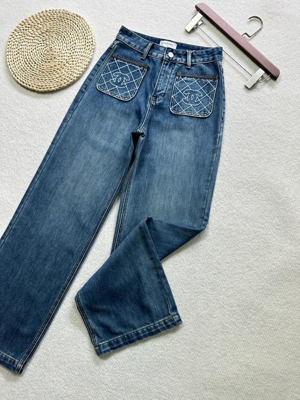 CHANEL 25S WIDE-LEG DENIM JEANS 273