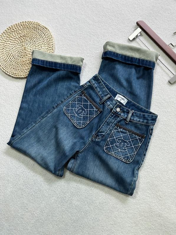 CHANEL 25S WIDE-LEG DENIM JEANS 273