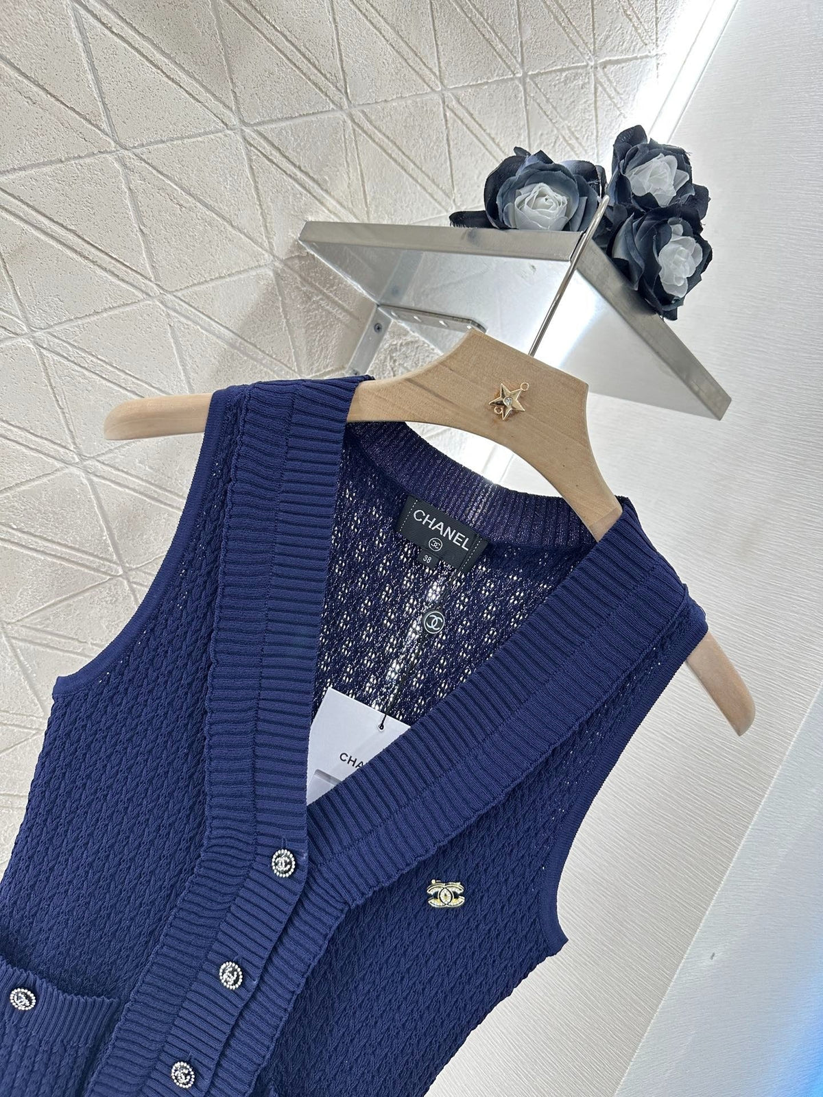 CHANEL 25S ACCORDION-KNIT BLAZER 265525
