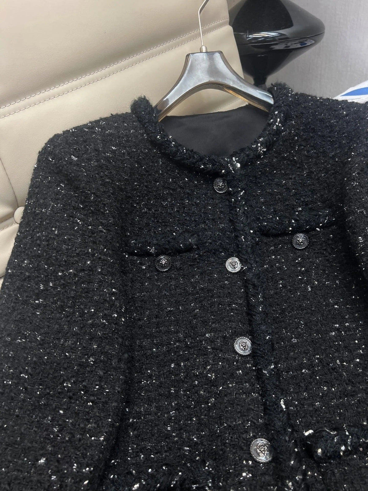 CHANEL 25S ROUND-NECK KNIT CARDIGAN 377