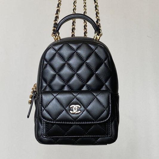 CC 26s Backpack Mini Black Lambskin