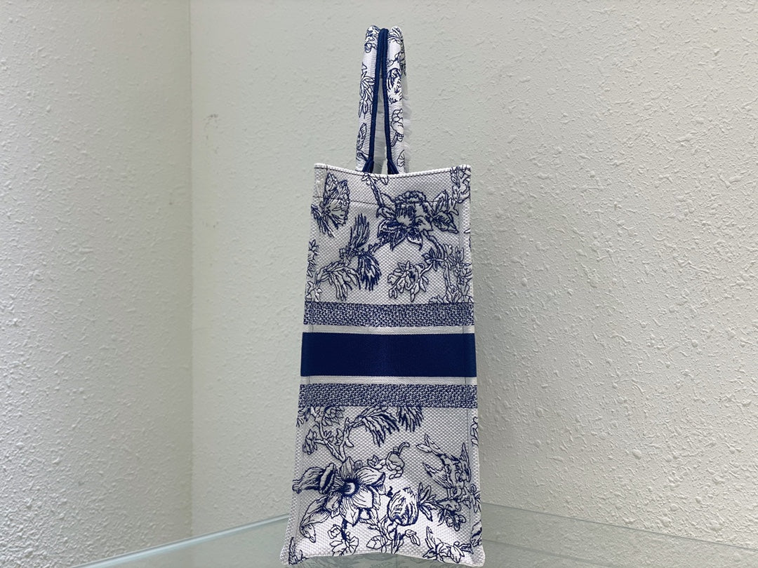 Large CD Book Tote 42cm Jardin Botanique Blue