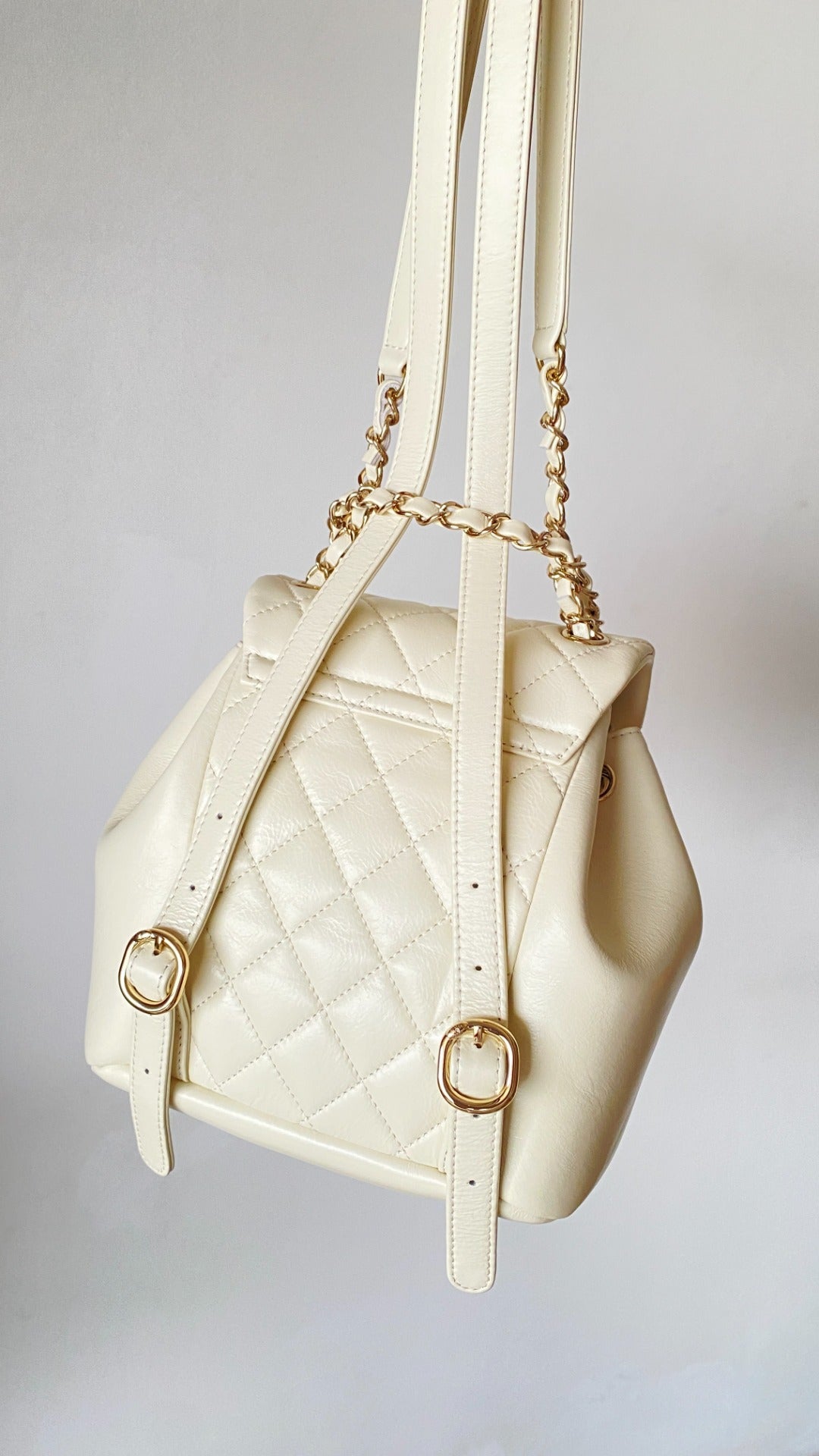CC 24A Duma Backpack Mini White Lambskin