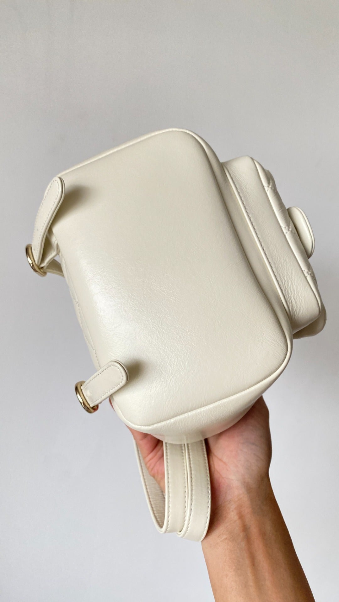 CC 24A Duma Backpack Mini White Lambskin