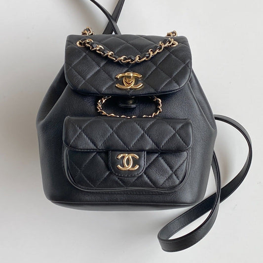CC 24A Duma Backpack Mini Black Lambskin