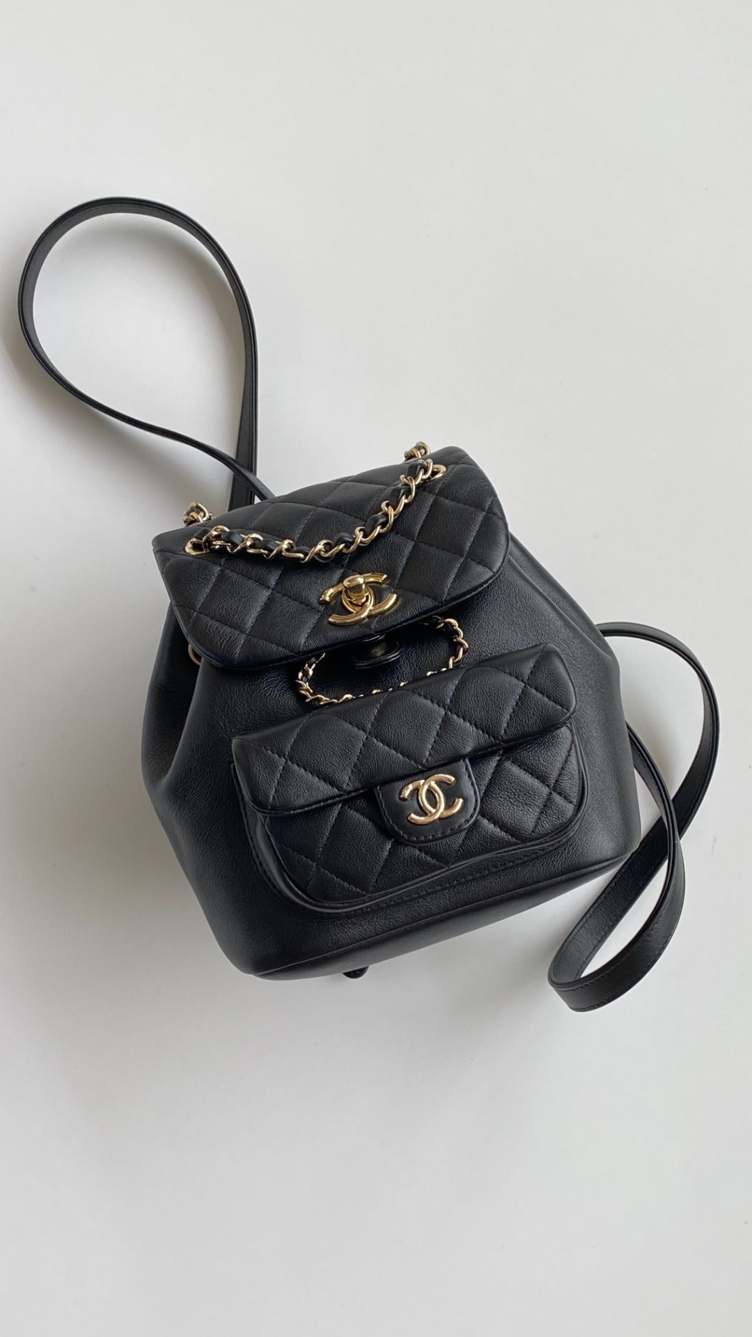 CC 24A Duma Backpack Mini Black Lambskin